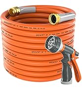 SPECILITE Garden Hose 50 ft x 5/8 in Heavy Duty, Flexible and Lightweight Water Hose, Burst 600 p...