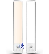 EZVALO 8-inch Under Cabinet Lighting, 3 Color Temperatures, Rechargeable Motion Sensor Light Indo...