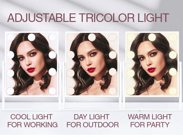 table top lighted mirror