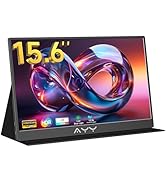 AYY 15.6 Inch Portable Monitor 1080P FHD USB-C HDMI External Display for Laptop Phone MAC PS5 Swi...