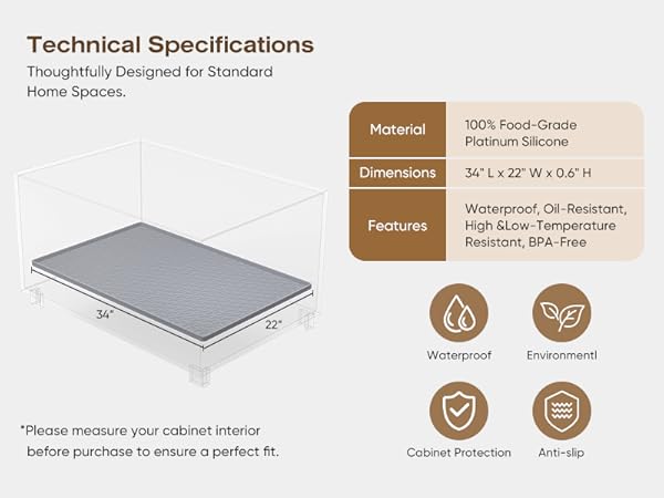silicone mat drawer