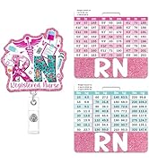 Registered Nurse Badge Reel Retractable - RN Badge Reel with Badge Buddy, Baccalaureate of Scienc...