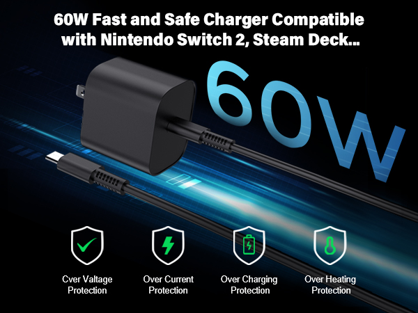 switch 2 charger Compatible with Nintendo Switch 2