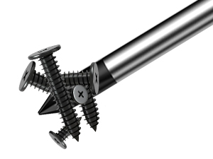 Black finish blade with magnetic tips which could conveniently attracts screws