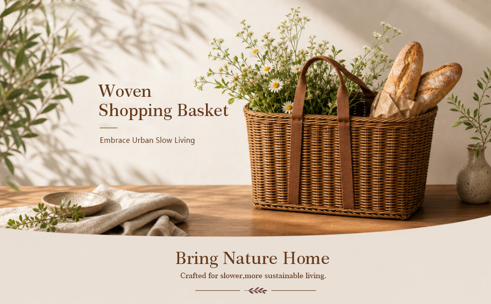 Woven Shopping Basket