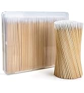 400Pcs Pointed Cotton Swabs in Storage Box - Precision Microblading Cotton Swabs with Wooden Stic...