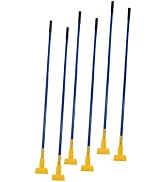 Matthew Cleaning Commercial Quick-Change Iron Mop Handle for Floor Cleaning Heavy Duty Mop Stick ...