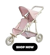 Polka Dots Princess Baby Doll Twin Jogging Stroller