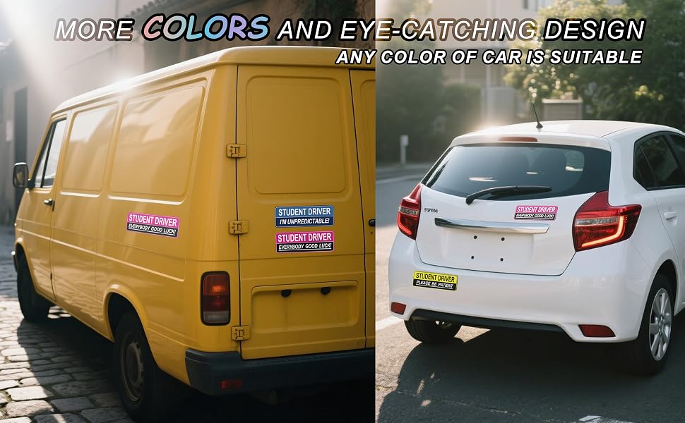 student driver magnet for car