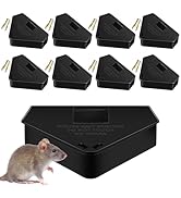 Upgraded Mouse Bait Station with Keys &amp; Visible Window Indoor Outdoor for Rats Mice Rodents, Reus...