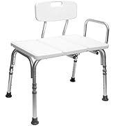 Carex Tub Transfer Bench - Shower Chair Transfer Bench with Height Adjustable Legs - Convertible ...