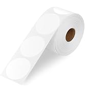 2 Inch Circle Thermal Labels, Self Adhesive Round Direct Thermal Labels, Thermal Printing, White,...