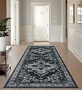 Joydeco Runner Rug 2x5 Non Slip Machine Washable Vintage Hallway Carpet Runner, Low Pile Lightwei...