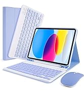 LAMA Wireless Keyboard Case with Mouse for iPad 10th Generation 10.9" 2022 (A2696/A2757/A2777),Sl...