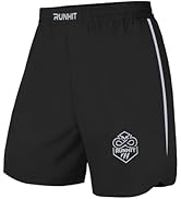 Runhit Men's BJJ Shorts – MMA Fight Shorts for Wrestling, Boxing, No Gi, Jiu Jitsu, Muay Thai, Tr...