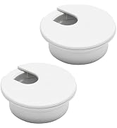 BOPOREAE Desk Grommet 2" (50 mm), Desk Cord Hole Cover, Cable Grommet ABS Plastic, Desk Hole Grom...