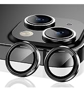 YWXTW for iPhone 15 Plus/iPhone 15 Camera Lens Protector, Individual Anti Scratch Metal Ring Temp...