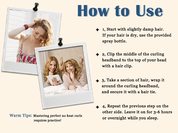 no heat curling headband
