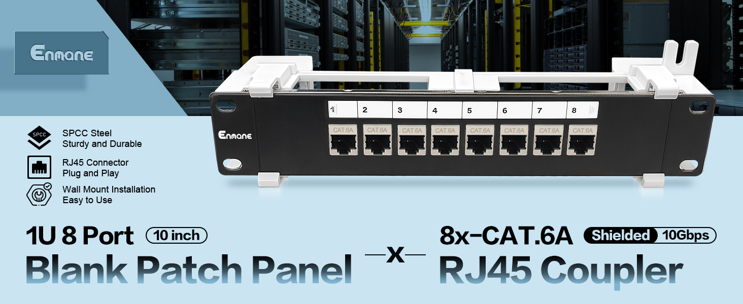 8 port keystone patch panel