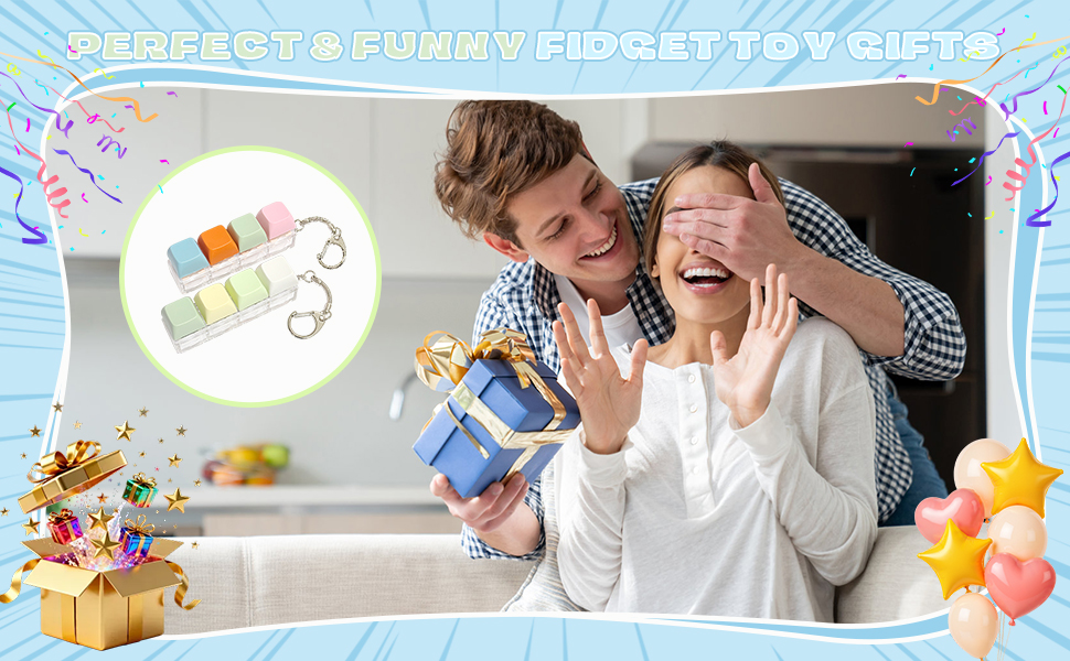 Keyboard Fidget Keychain Set