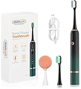 mornwell Sonic Electric Toothbrush Whitening Electric Toothbrush with 5 Cleaning Modes and Smart ...