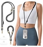 Lucforeen Phone Lanyard, Anti-Theft Strap Crossbody &amp; Wrist Strap with 2 Tether Tabs, Universal A...