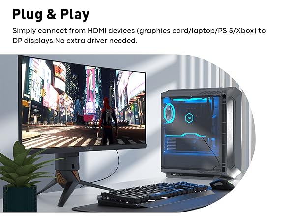 displayport female to hdmi male 