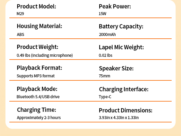 Daakro Wireless Voice Amplifier for Teachers Classroom Speech/Tour Guides/Coaches Yoga Fitness
