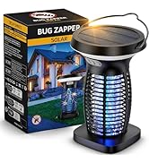 OnBeam Solar Bug Zapper Outdoor, Mosquito Zapper Outdoor Waterproof Electric Rechargeable Fly Zap...
