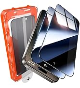 UniqueMe 2 Pack for iPhone 15 Pro Max Privacy Screen Protector - 6.7 inch [Military Grade Shatter...