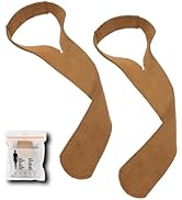 HiRui Premium Leather Lifting Wrist Straps for Weightlifting Bodybuilding Powerlifting Deadlifts ...