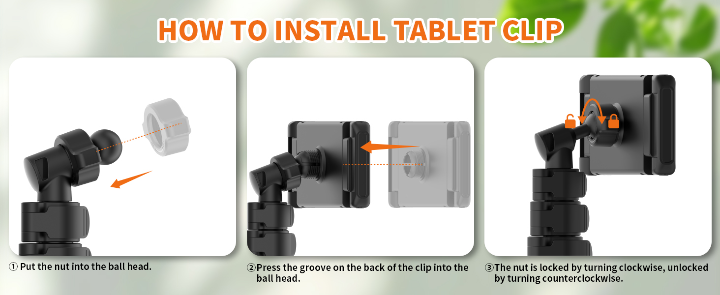 how to install tablet clip