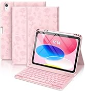 Hamile for iPad 11th 10th Generation Case with Keyboard - 7 Colors Backlit Wireless Detachable Fo...