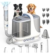 oneisall Dog Grooming Vacuum, 13000Pa Powerful 3L Dust Cup Pet Vacuum with Clipper Nail Grinder &amp;...