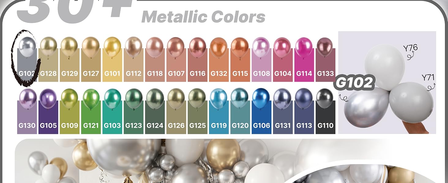 PartyWoo Silver Balloons