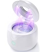 CXRUY Ultrasonic Retainer Cleaner - UV Dental Cleaning Pod Night Guard Cleaner for Dentures, Alig...