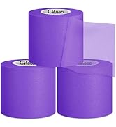 CKeep Pre Wrap Athletic, 3 Rolls Purple Prewrap Athletic Tape, Foam Underwrap Sports Wrap for Hair
