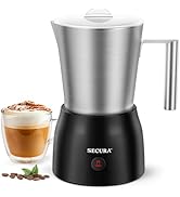 Secura Detachable Milk Frother, 17oz Electric Milk Steamer Stainless Steel, Automatic Hot/Cold Fo...