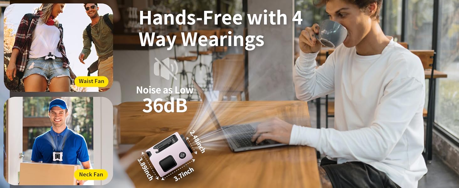 wearable neck fan that blows cold air
