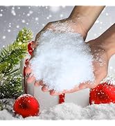 Yahpetes Fake Snow Decoration Artificial Snow Sparkling Faux Fake Snow Dry Plastic Snowflakes for...