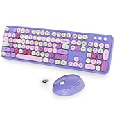 Vumilstek Cute Green Keyboard and Mouse Combo Wireless(US-GS108 Colorful Purple)