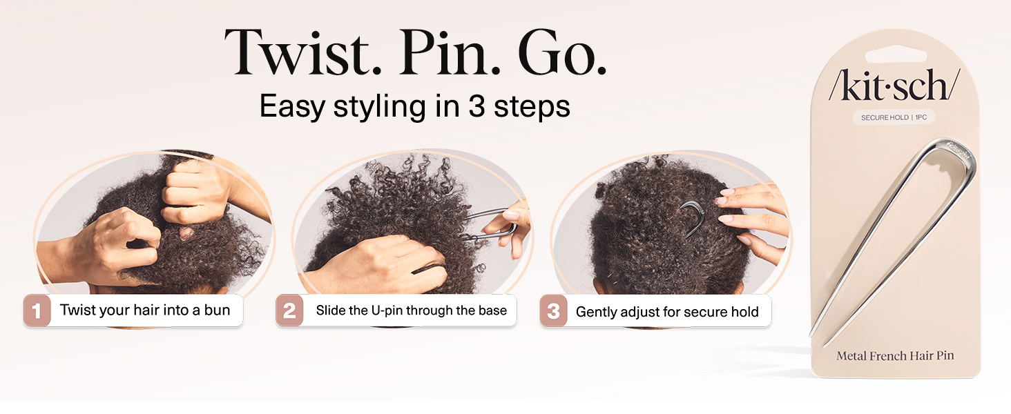 Kitsch Metal French Hair Pin for Women Elegant Hair Accessories for Women