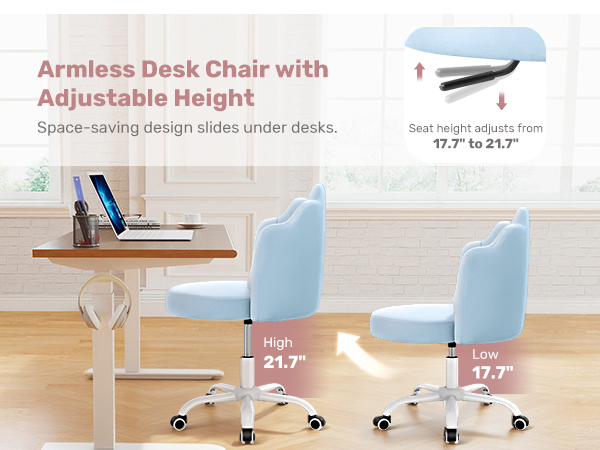 vanity chair adjustable height, swivel vanity chair, sillas para vanity, girls desk chair