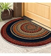 AOHMPT Semicircular Door Mat with Heavy Duty Backing, Indoor Outdoor Entrance–Non-Slip, Waterproo...