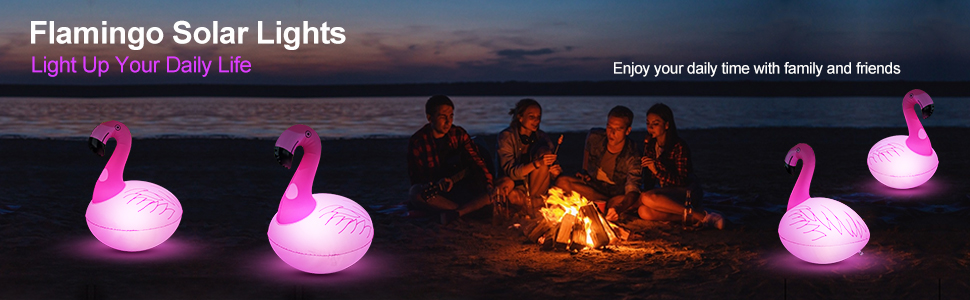flamingo solar lights