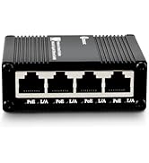 Atroodac 5 Ports Gigabit PoE Passthrough Mini Ethernet Switch 1 PoE++ Uplink in @90W 4 PoE+ Outpu...