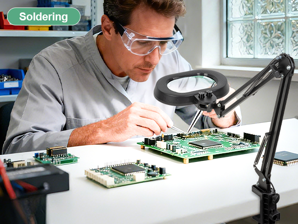 magnifying glass with stand floor magnifying glass with light magnifying light Solder repair