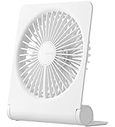 JISULIFE Small Desk Fan, Portable USB Rechargeable Fan, 160° Tilt Folding Personal Mini Fan with ...