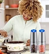 electric gravity salt and pepper grinder set