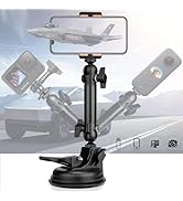 Heavy Duty F100mm Suction Cup w/Adjustable 2-Ball-Head Action Camera Dash Cam Phone Car Mount Veh...